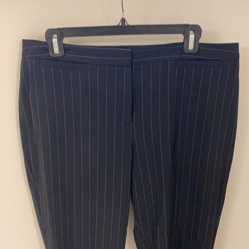 Halogen black pin stripe trousers